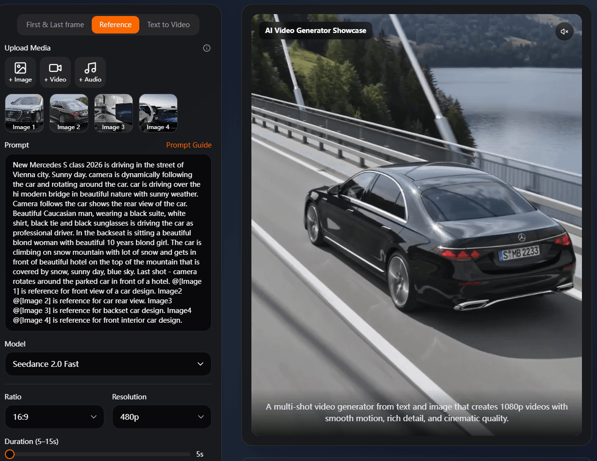 Seedance 2.0 step 3 - generate and export